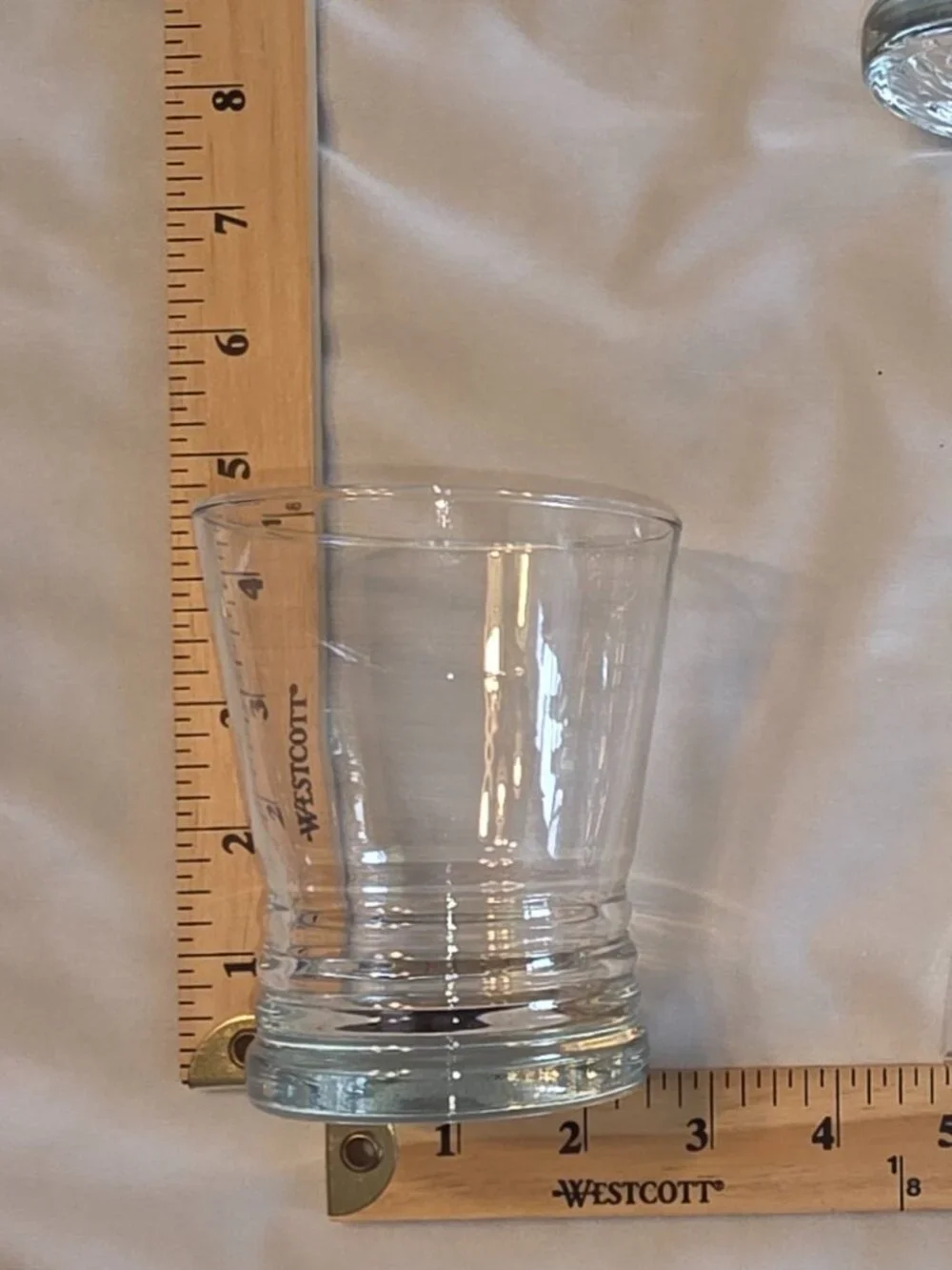 Glass Tumblers Set of 5 Ribbed Bottom Clear Drinkware Bar Water Glasses